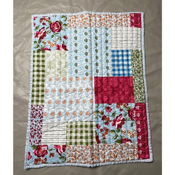 MARTHA STEWART everyday Quilted Design floral Standard pillowcases white blue - Picture 3 of 9